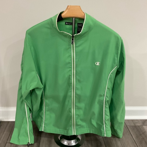Vintage Champion Lime Green Track Jacket - Picture 1 of 5